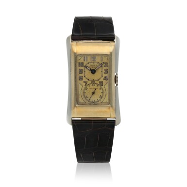 View full screen - View 1 of Lot 574. Retailed by Bucherer: Prince, Ref. 971A Yellow and white gold wristwatch Circa 1930.