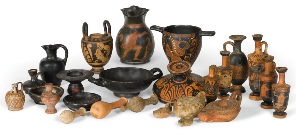 View full screen - View 1 of Lot 173. A GROUP OF GREEK POTTERY VESSELS, 5TH/3RD CENTURY B.C.