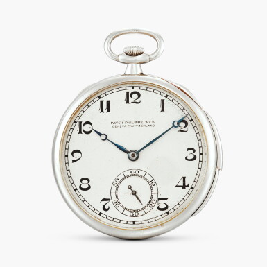 View full screen - View 1 of Lot 2382. A platinum minute repeating openface keyless lever watch, Made in 1922.