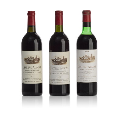 View full screen - View 1 of Lot 488. Château Ausone 1970, 1978, and 1979 (3 BT).