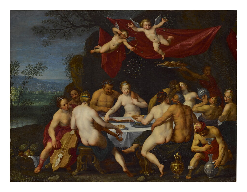 View full screen - View 1 of Lot 208. ATTRIBUTED TO MARTEN PEPIJN | THE WEDDING FEAST OF BACCHUS AND ARIADNE.