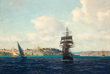 View full screen - View 1 of Lot 7. MICHAEL ZENO DIEMER | SAILING BOATS OFF SERAGLIO POINT, CONSTANTINOPLE.
