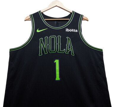 View full screen - View 1 of Lot 81. Zion Williamson New Orleans Pelicans 2023-2024 Game Worn City Edition Jersey.