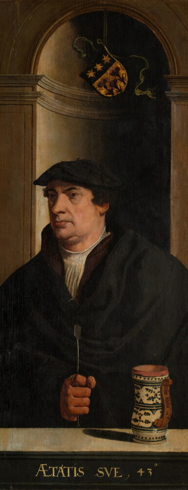 View full screen - View 1 of Lot 428. Portrait of a physician, aged 43.