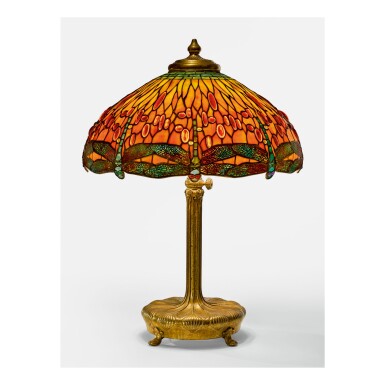 View full screen - View 1 of Lot 62. TIFFANY STUDIOS | "DRAGONFLY" TABLE LAMP.