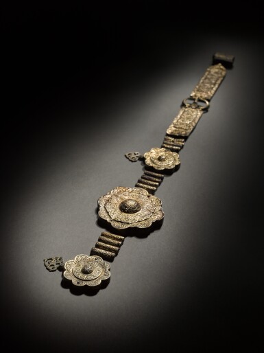 View full screen - View 1 of Lot 117. A Timurid set of silver-gilt horse trappings, Persia, 15th century.