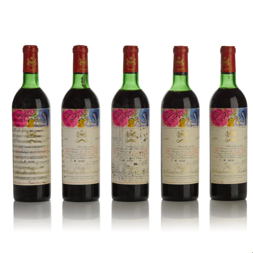View full screen - View 1 of Lot 18. Château Mouton Rothschild 1970 (5 BT).
