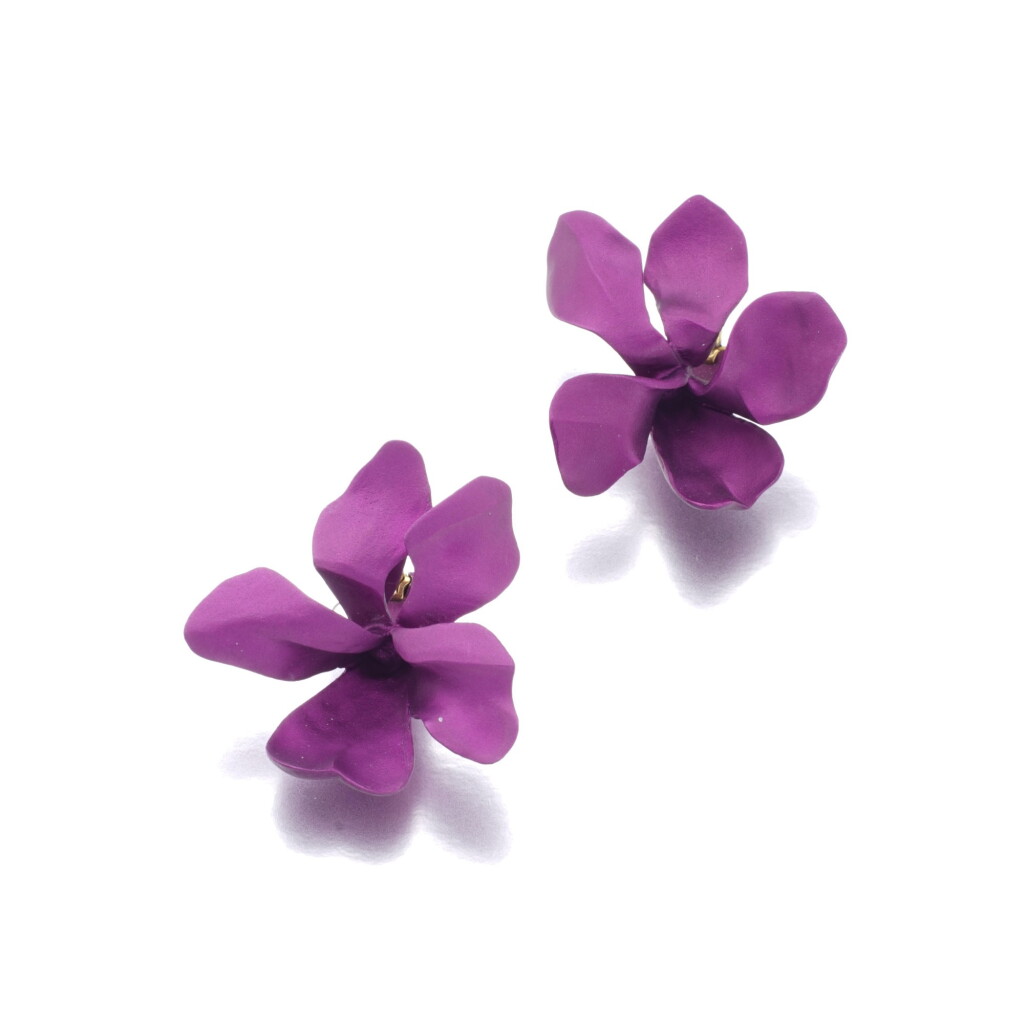 View full screen - View 1 of Lot 492. JAR | PAIR OF TITANIUM EAR CLIPS, 'VIOLET'.