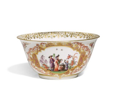 View full screen - View 1 of Lot 175. A Meissen porcelain chinoiserie deep waste bowl, Circa 1725.
