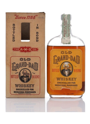 View full screen - View 1 of Lot 447. Old Grand-Dad 100 Proof 1917 (1 Bottle 1 Pint).