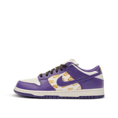 View full screen - View 1 of Lot 14. Nike SB Dunk Low OG QS Supreme ‘Swoosh’ Sample | Size 9 .