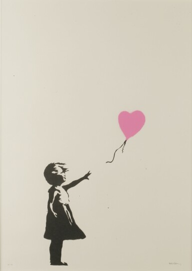 View full screen - View 1 of Lot 378. Girl With Balloon - Colour AP (Dark Pink).