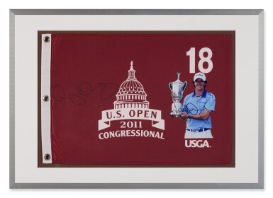 View full screen - View 1 of Lot 35. 2011 US Open Flag | Dual-Signed by Winner Rory McIlroy.