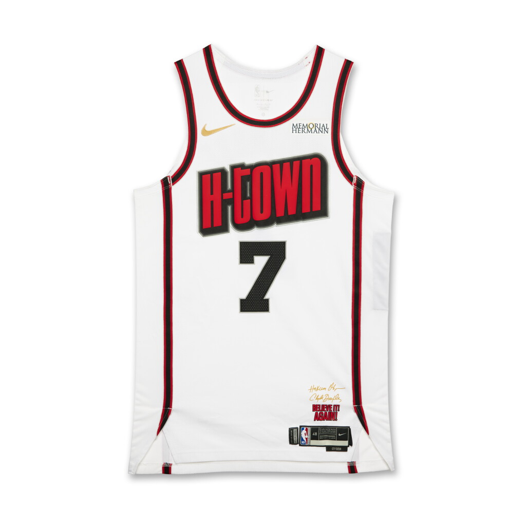 View full screen - View 1 of Lot 173. Cam Whitmore Houston Rockets 2024-2025 Game Worn City Edition Jersey .
