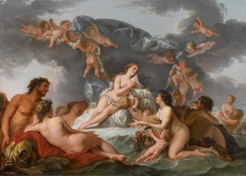 View full screen - View 1 of Lot 152. NICOLAS-RENÉ JOLLAIN | VENUS, WITH SEA NYMPHS AND TRITONS.