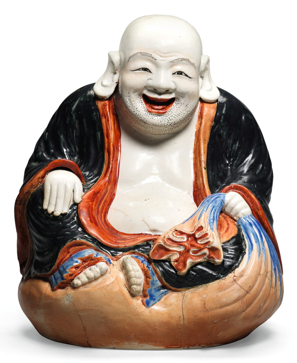 View full screen - View 1 of Lot 79. A RARE KAKIEMON MODEL OF HOTEI, EDO PERIOD, LATE 17TH CENTURY.