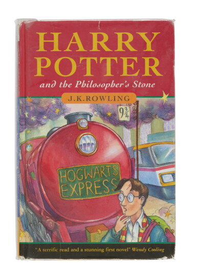 View full screen - View 1 of Lot 1090. Rowling, J.K. | Harry Potter and the Philosopher’s Stone, one of just 500 copies of the hardback first edition.