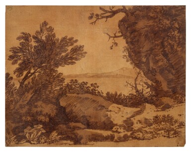 View full screen - View 1 of Lot 87. A Rocky Coastal Landscape .