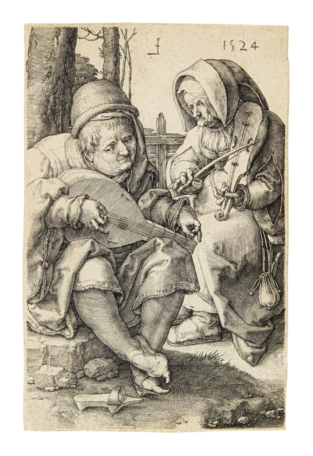 View full screen - View 1 of Lot 65. The Musicians (New Hollstein 155).