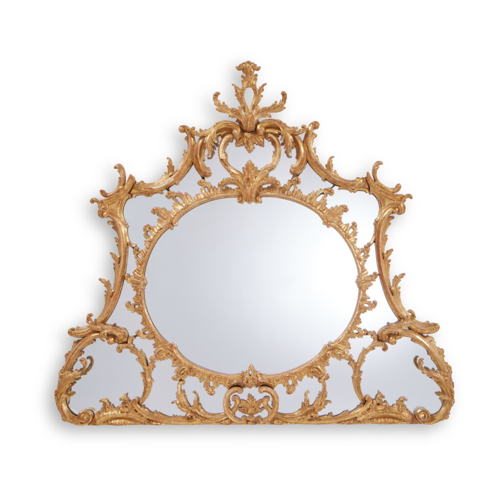 View full screen - View 1 of Lot 133. A George III Giltwood Overmantel Mirror, Circa 1765.