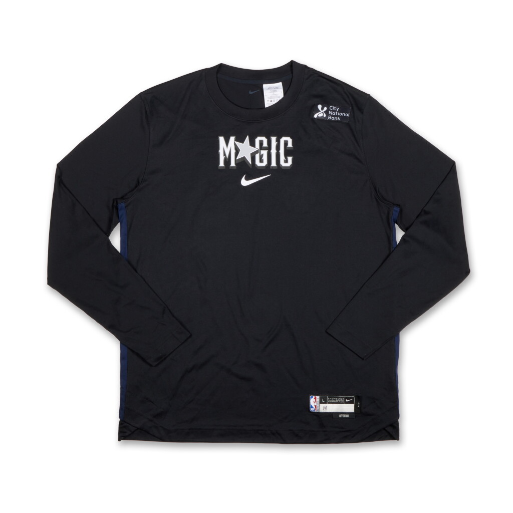 View full screen - View 1 of Lot 82. Gary Harris Orlando Magic 2023-2024 Game Worn City Edition Warmup Top.
