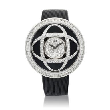View full screen - View 1 of Lot 2096. Limelight, Reference G0A35156 | A white gold and diamond-set wristwatch with rotating diamond disc, Circa 2018 | 伯爵 | Limelight 型號G0A35156 | 白金鑲鑽石腕錶,備鑲鑽旋轉轉盤,約2018年製.