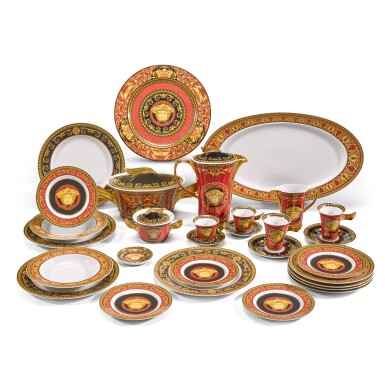 View full screen - View 1 of Lot 116. A Versace 'Medusa' part dinner and coffee service, Rosenthal, 20th century.