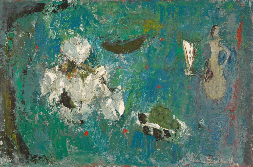 View full screen - View 1 of Lot 171. Still Life: White Flowers and Green Grapes.