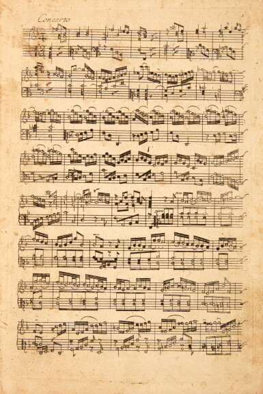 View full screen - View 1 of Lot 3. J.S. Bach. First edition, second issue, of the Italian Concerto, BWV 971, and the French Overture, BWV 831, 1736.