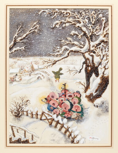 View full screen - View 1 of Lot 78. HOFFNUNG | "The Carol Singers", original drawing, c. 1950s.