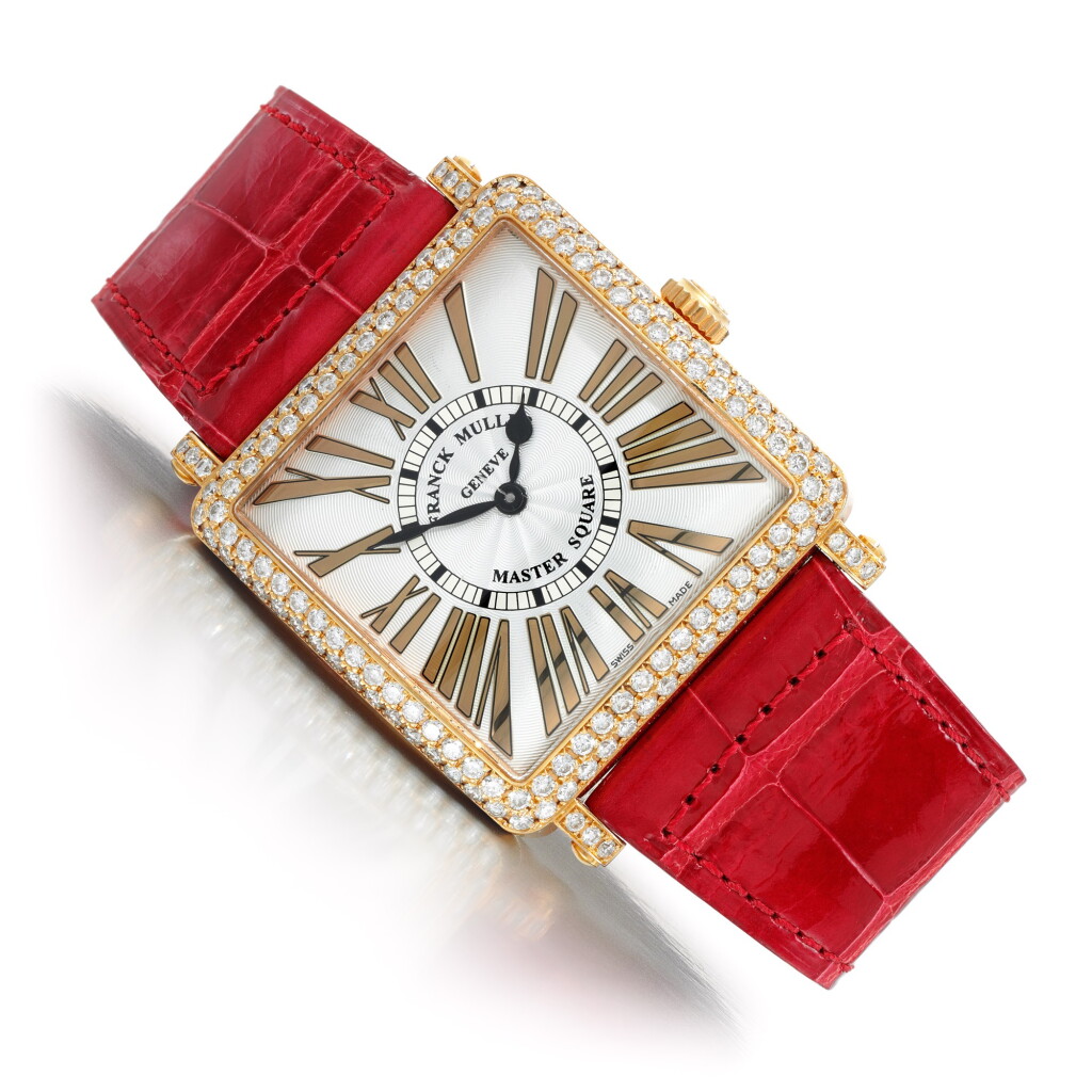View full screen - View 1 of Lot 108. Franck Muller | Lady's diamond wristwatch, 'Master Square'.