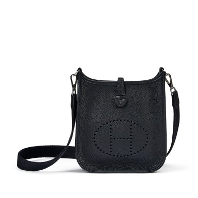 View full screen - View 1 of Lot 7847. Black Clemence Mini Evelyne II 16 Palladium Hardware, 2022.