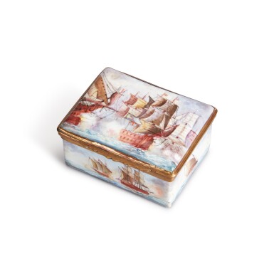 View full screen - View 1 of Lot 1201. Staffordshire Style Enamel Snuff Box, Probably Samson, 19th Century.