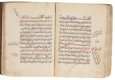 View full screen - View 1 of Lot 12. ABU ‘ABDULLAH MUHAMMAD B. ISMA’IL B. IBRAHIM AL-BUKHARI AL-JU’FI (D.870 AD), AL-JAMI’ AL-SAHIH, A CANONICAL COLLECTION OF TRADITIONS, VOL.I, COPIED BY AHMED B. AL-BADR B. MUHAMMED B. UWAIS AL-MA’ARI AL MUWAQQAR, NEAR EAST, POSSIBLY TRIPOLI, MAMLUK, DATED 805 AH/1402 AD.