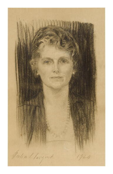 View full screen - View 1 of Lot 71. JOHN SINGER SARGENT | PORTRAIT OF MRS. EDWIN S. WEBSTER.