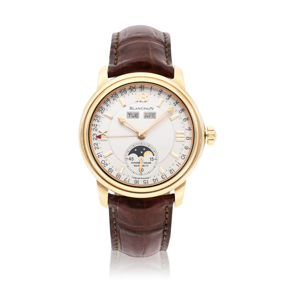 View full screen - View 1 of Lot 387. Reference 2763 Lemans | A limited edition pink gold automatic triple calendar wristwatch with moon phases, Circa 2005.