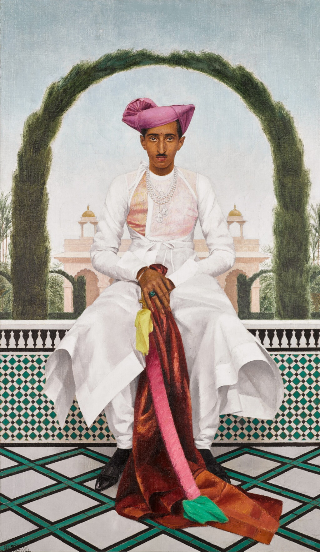 View full screen - View 1 of Lot 117. Portrait de S. A. le Maharajah d'Indore.