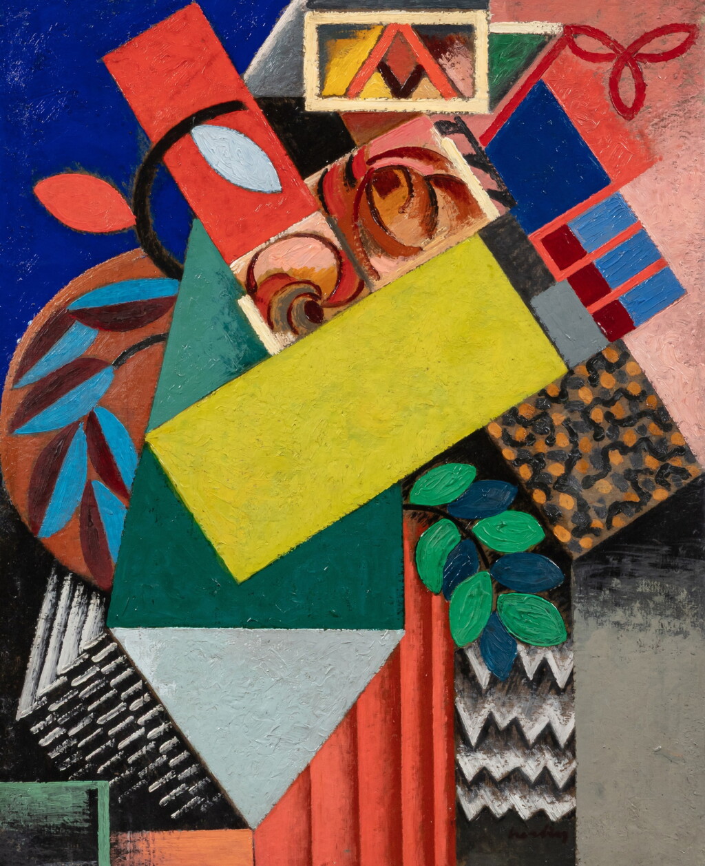 View full screen - View 1 of Lot 42. Nature morte aux feuilles.