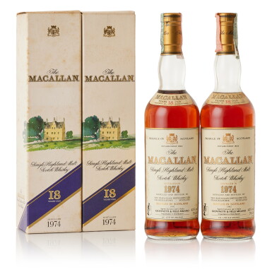 View full screen - View 1 of Lot 9324. The Macallan 18 Year Old 43.0 abv 1974 (2 BT70).