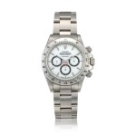 'Zenith' Daytona, Ref. 16520 Stainless steel chronograph wristwatch with ‘porcelain’ dial, suspended logo and bracelet Circa 1988 | 勞力士16520型號「'Zenith' Daytona」精鋼計時鍊帶腕錶配陶瓷錶盤,年份約1988