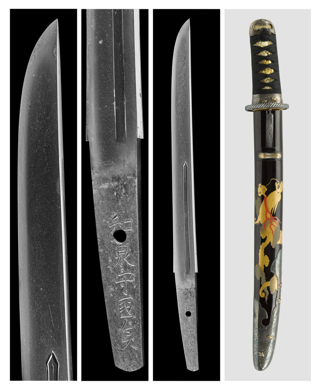 View full screen - View 1 of Lot 81. A tanto | Signed Izumi no kami Kunisada | Edo period, 17th century | The koshirae Meiji period, late 19th century.