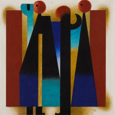 View full screen - View 1 of Lot 240. Coloquio en azul.