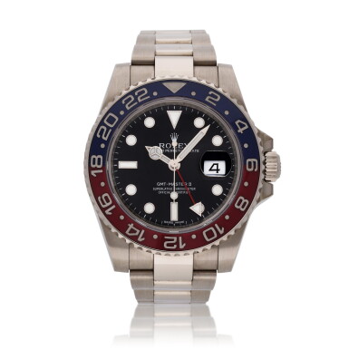 View full screen - View 1 of Lot 210. Reference 116719 GMT Master II 'Pepsi' | A white gold dual time zone wristwatch with date and bracelet, Circa 2017.