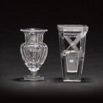 Two Baccarat glass vases, modern