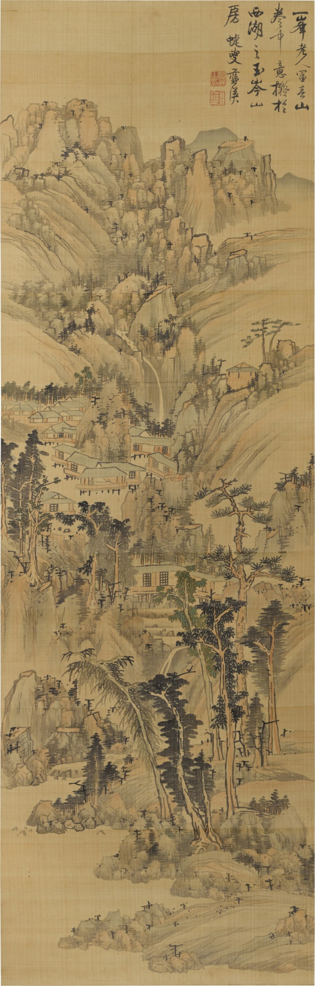 View full screen - View 1 of Lot 2545. 藍瑛 倣大癡富春山居|Lan Ying, Landscape after Huang Gongwang .