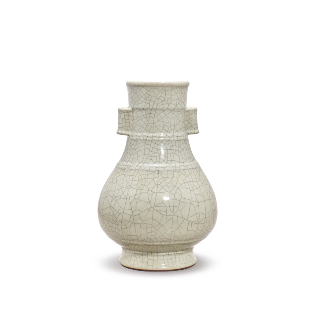 View full screen - View 1 of Lot 9. A rare Ge-type bronze-form vase (Hu), Seal mark and period of Yongzheng.