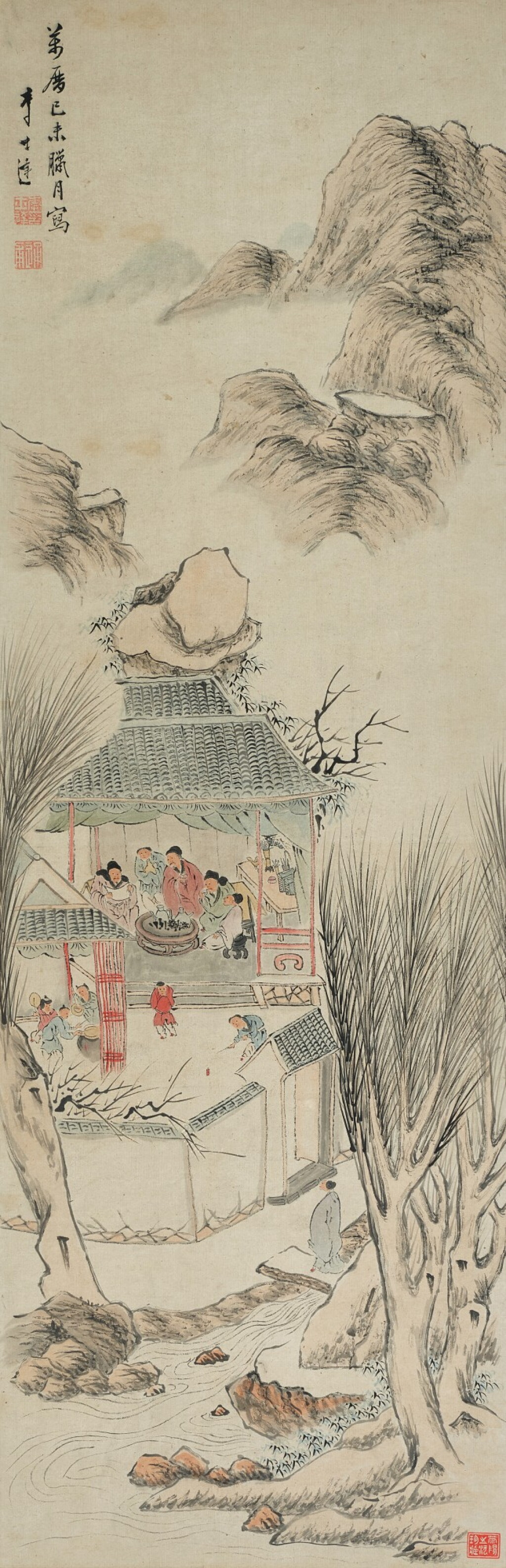 View full screen - View 1 of Lot 2535. Li Shida 李士達 | New Year's Scene 歲朝圖.