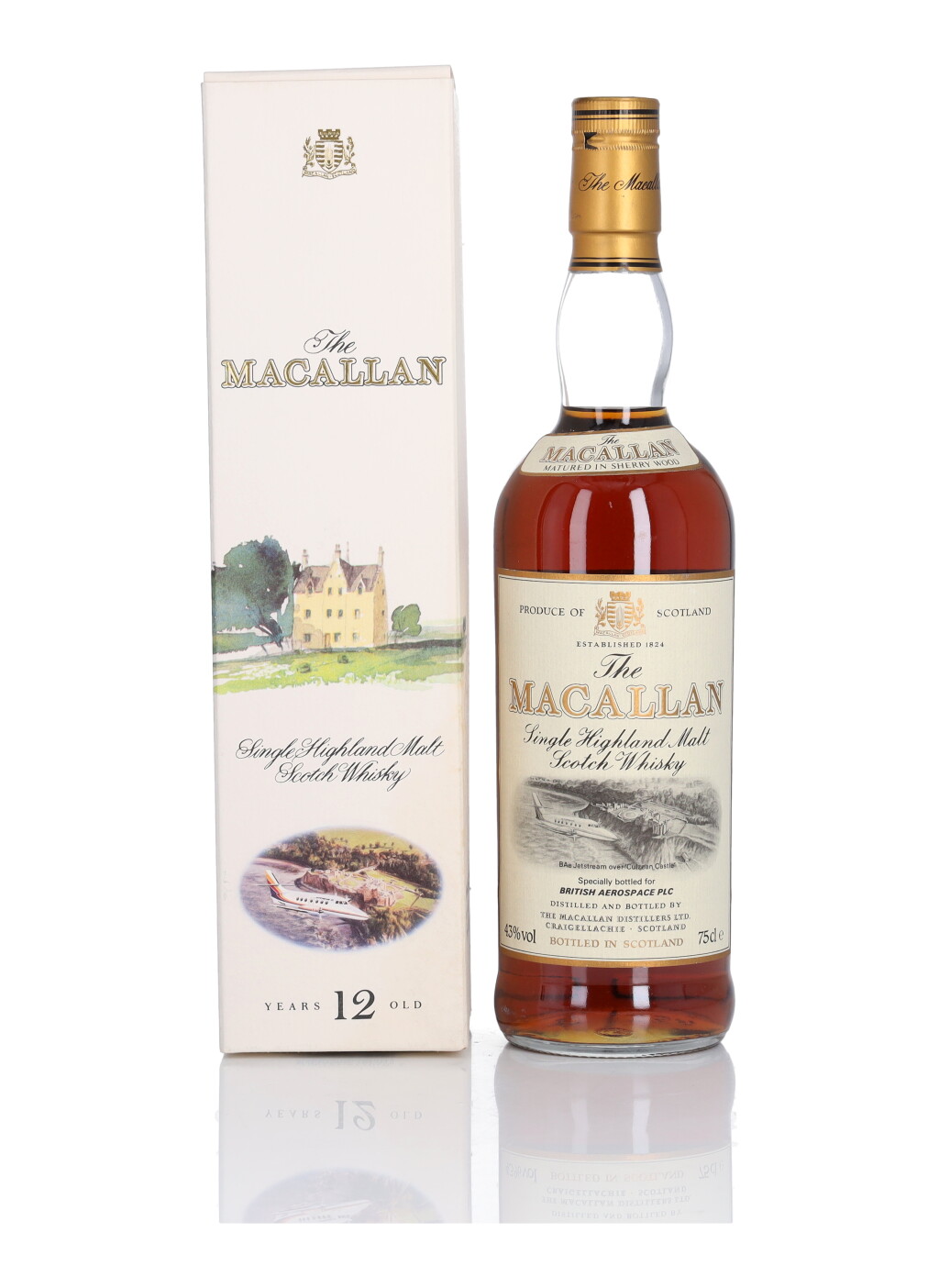 View full screen - View 1 of Lot 15. The Macallan 12 Year Old British Aerospace 43.0 abv NV (1 BT 75cl).