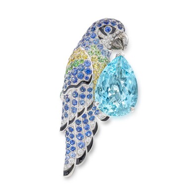 View full screen - View 1 of Lot 334. Aquamarine, Gem Set and Diamond Ring | 寳詩龍 | 海藍寶,寶石 配 鑽石 戒指 .