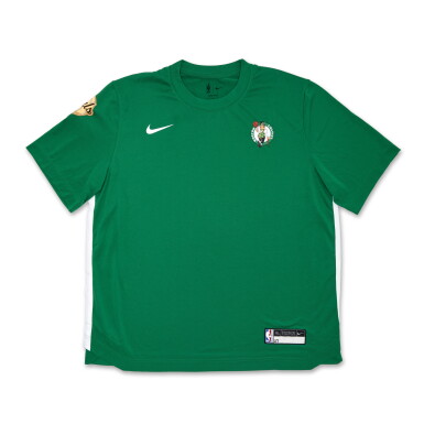 View full screen - View 1 of Lot 22. Jordan Walsh Boston Celtics 2024 NBA Finals Game Issued Short Sleeve Shooting Shirt.